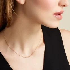 Collier Or Jaune Mercy Oxyde De Zirconium