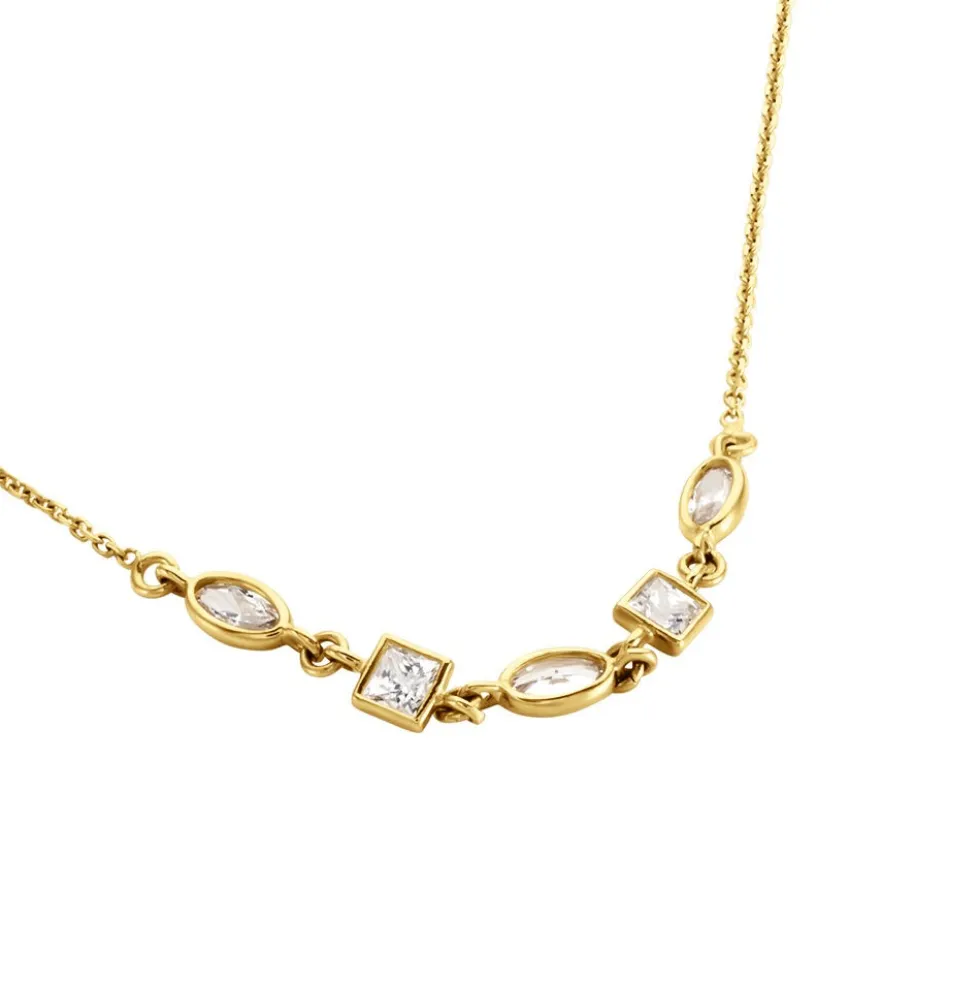 Collier Or Jaune Mercy Oxyde De Zirconium