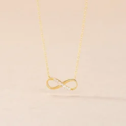 Collier Or Jaune Rosius Oxydes De Zirconium