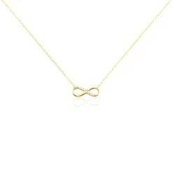 Collier Or Jaune Rosius Oxydes De Zirconium