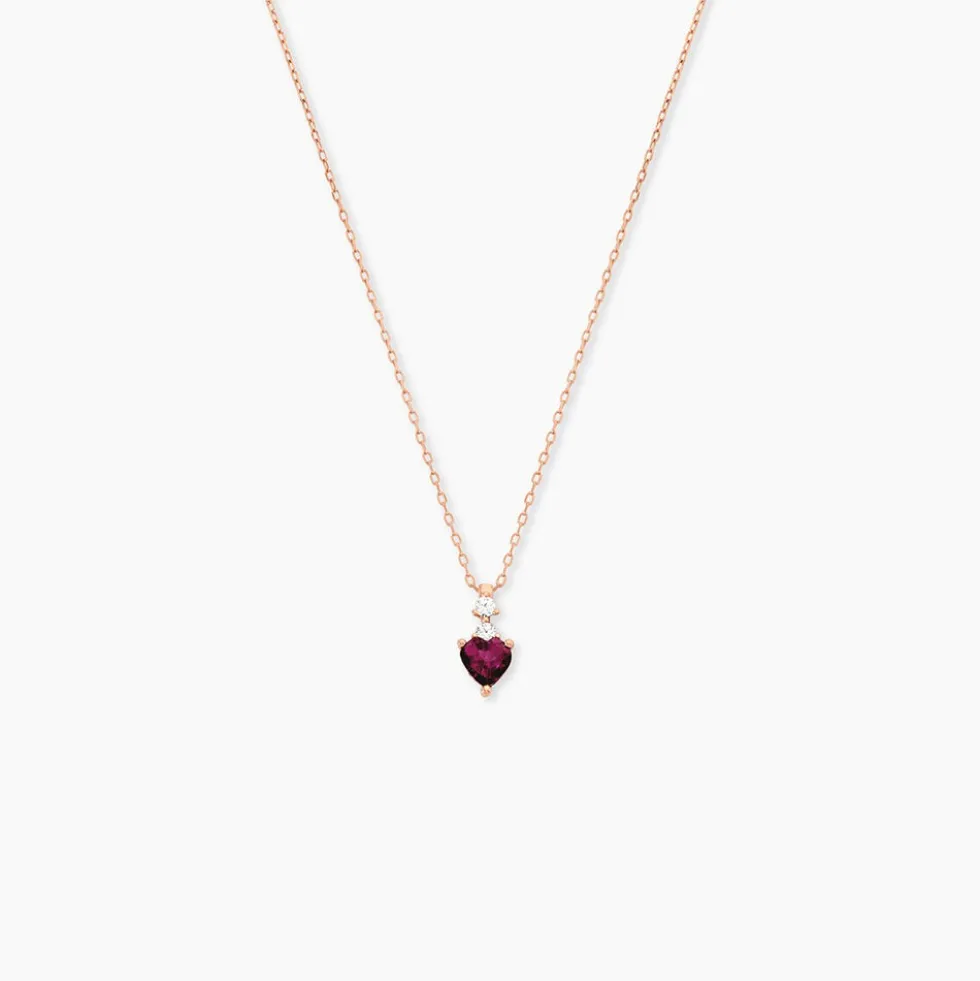 Collier Or Rose Samanta Rhodolite