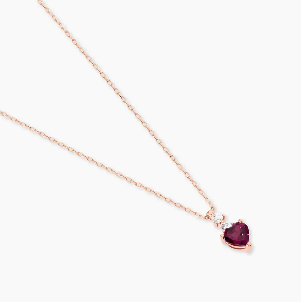 Collier Or Rose Samanta Rhodolite