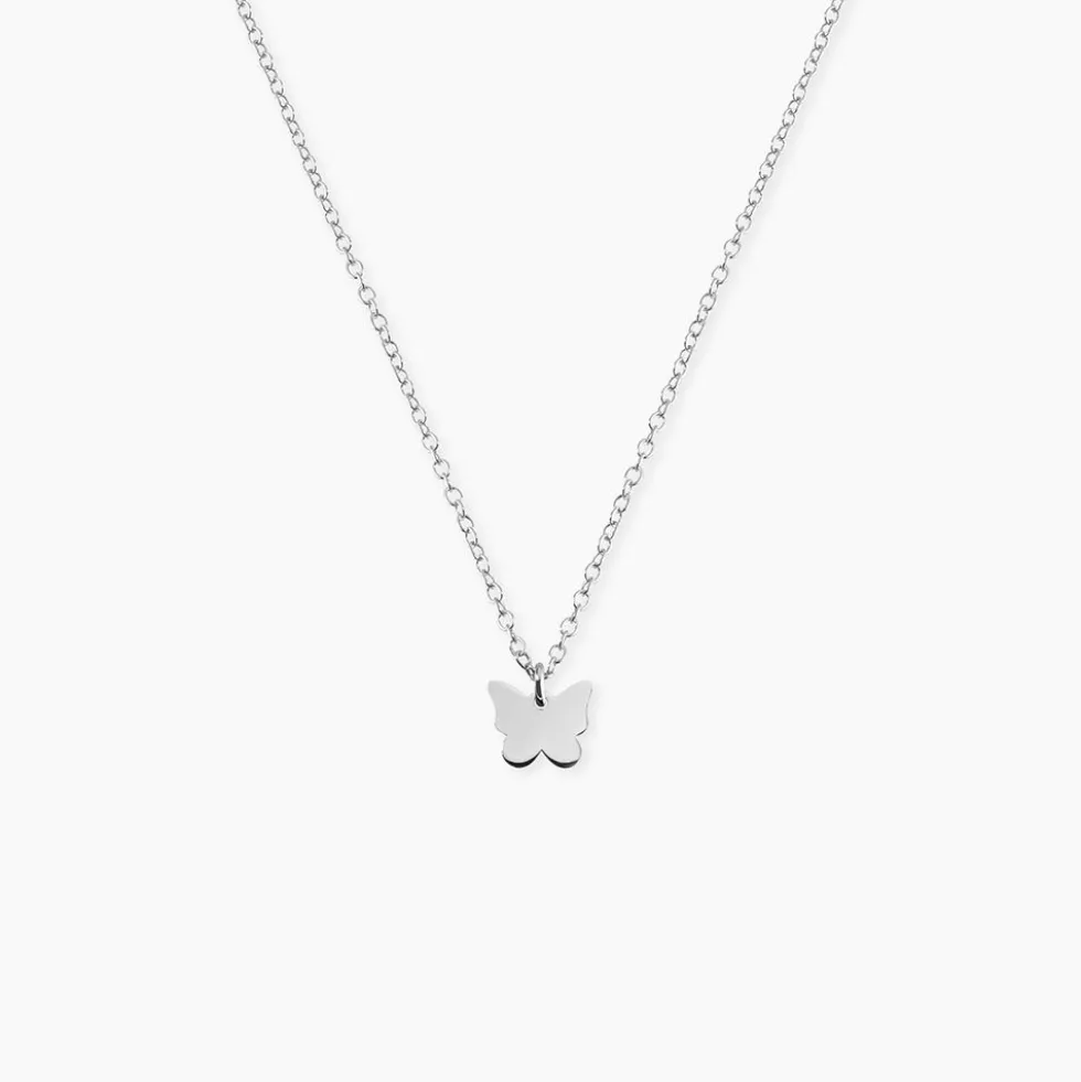 Collier Papilio Argent Blanc