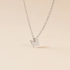 Collier Papilio Argent Blanc