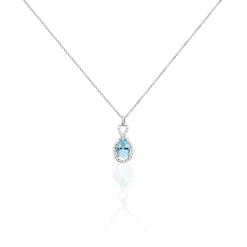Collier Passion Or Blanc Topaze Et Oxyde De Zirconium