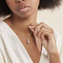 Collier Passion Or Blanc Topaze Et Oxyde De Zirconium