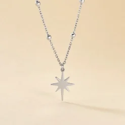 Collier Pearce Argent Blanc