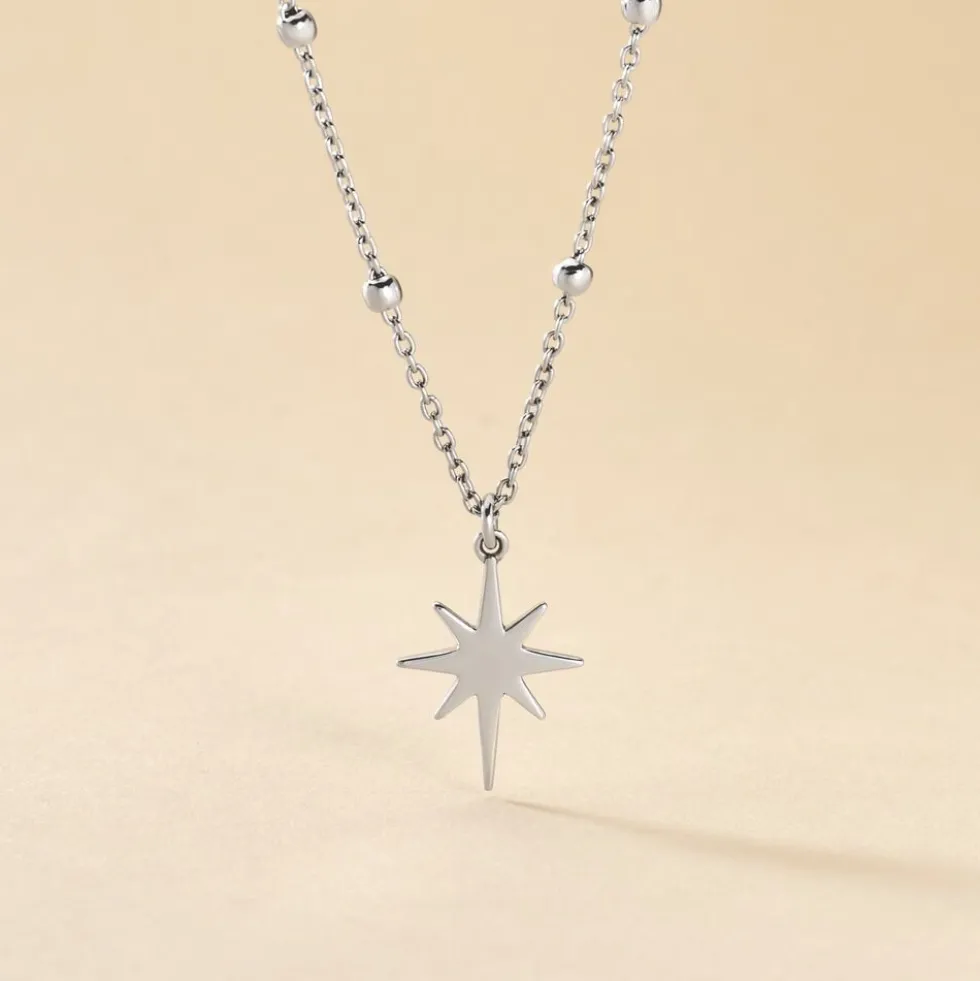 Collier Pearce Argent Blanc
