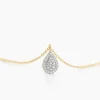 Collier Pear C Or Jaune Diamant