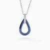 Collier Peer Argent Blanc Oxyde De Zirconium