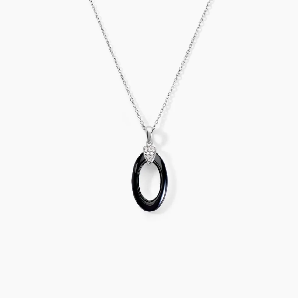 Collier Peer Argent Blanc Oxyde De Zirconium