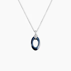 Collier Peer Argent Blanc Oxyde De Zirconium