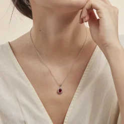 Collier Perez 2 Argent Blanc Oxyde De Zirconium