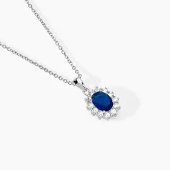 Collier Perez 2 Argent Blanc Oxyde De Zirconium