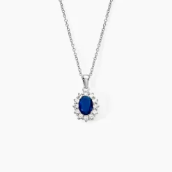 Collier Perez 2 Argent Blanc Oxyde De Zirconium