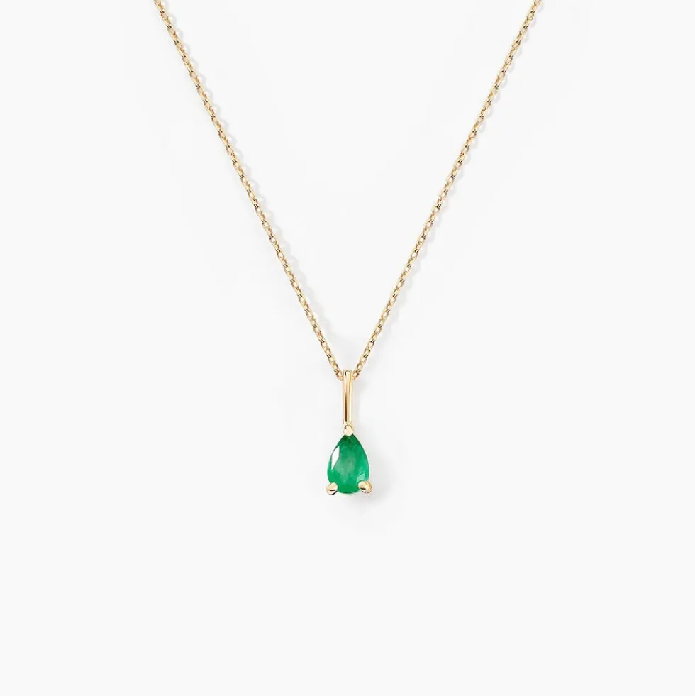 Collier Pluie D'Eclat Or Jaune Emeraude