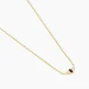 Collier Poem Argent Jaune Rhodolite Oxyde De Zirconium