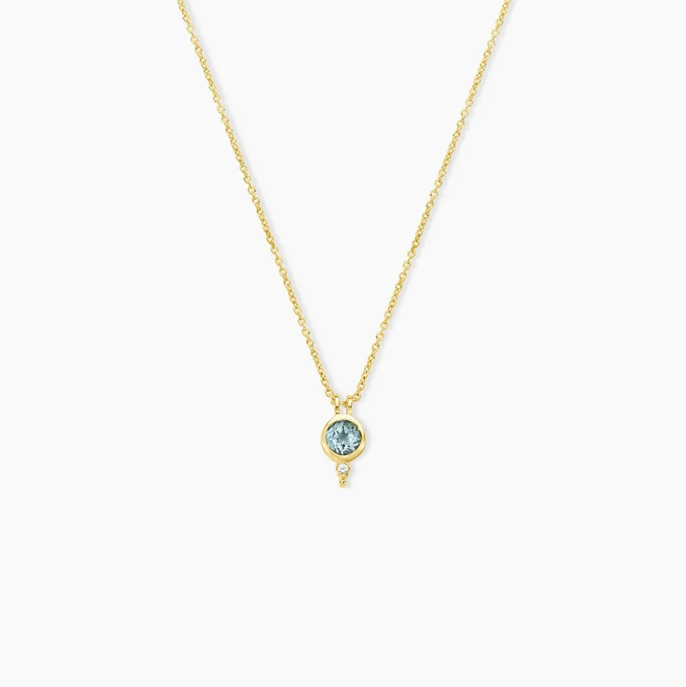 Collier Poem Argent Jaune Topaze