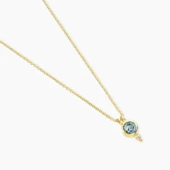 Collier Poem Argent Jaune Topaze