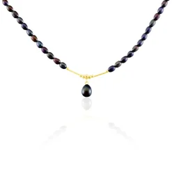Collier Poire Or Jaune Perle De Culture
