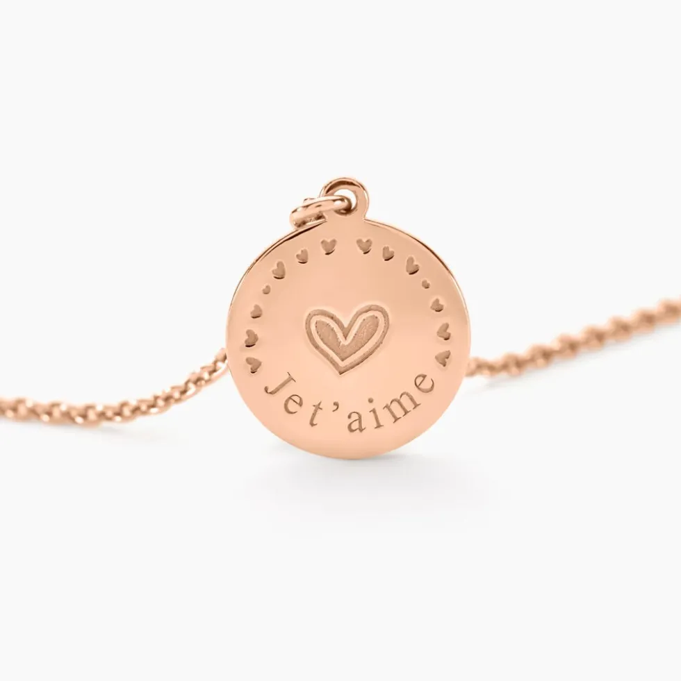 Collier Pome Argent Rose