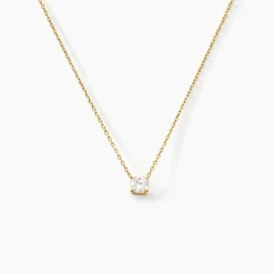 Collier Ponama Or Jaune Oxyde De Zirconium