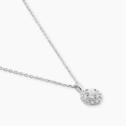 Collier Princess Argent Blanc Oxyde De Zirconium