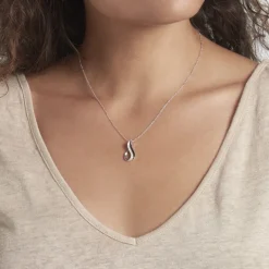 Collier Priscillia Argent Blanc Oxyde De Zirconium