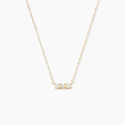 Collier Pryderi Or Jaune Oxyde De Zirconium