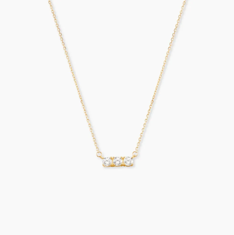 Collier Pryderi Or Jaune Oxyde De Zirconium
