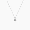 Collier Purete Or Blanc Diamant