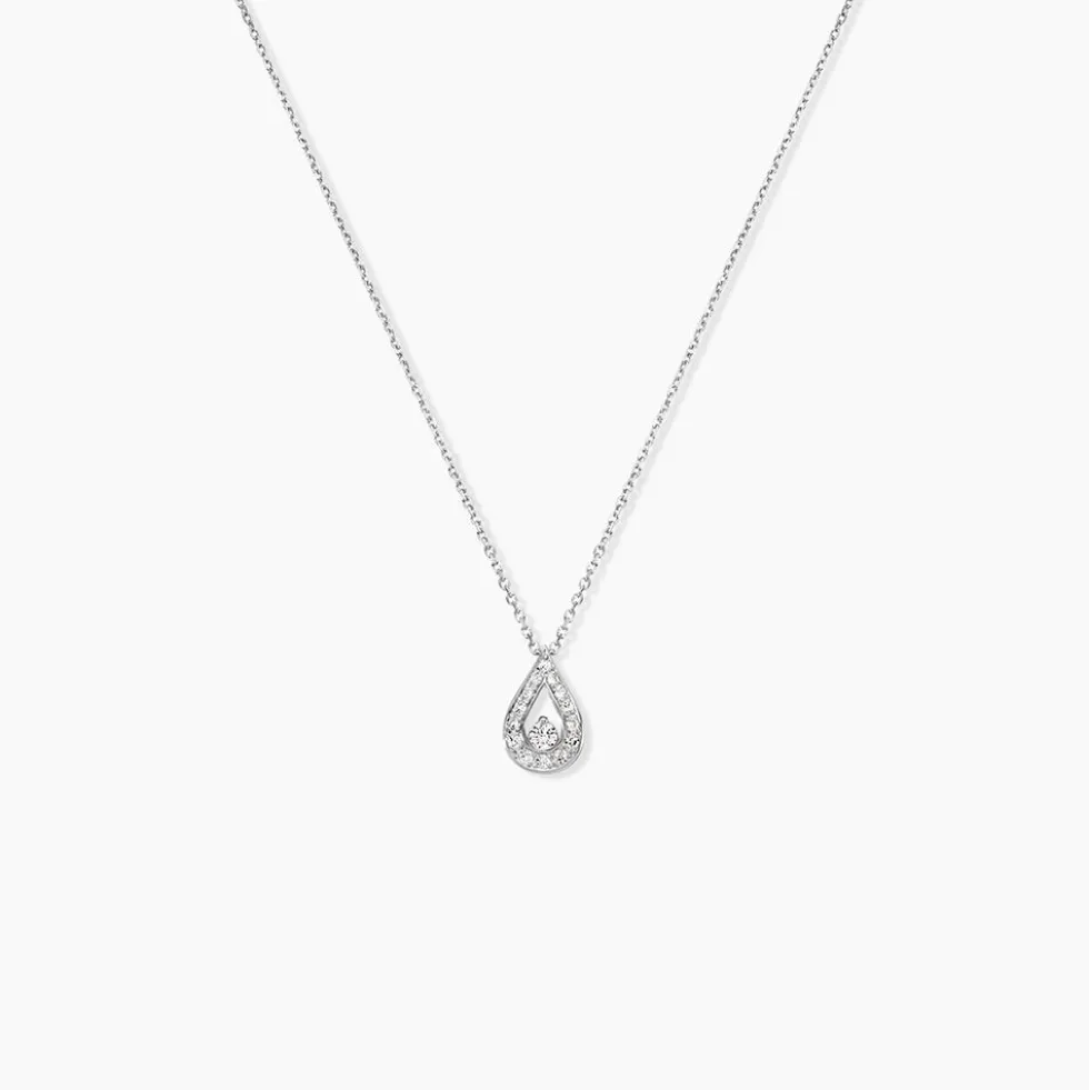 Collier Purete Or Blanc Diamant