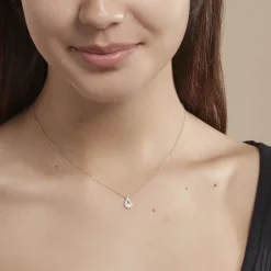 Collier Purete Or Blanc Diamant