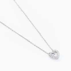 Collier Purete Or Blanc Diamant