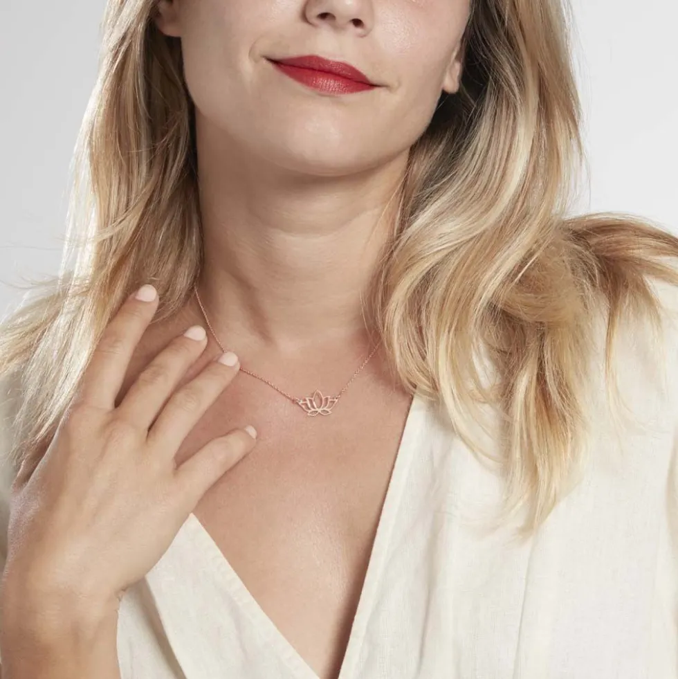 Collier Raia Argent Rose