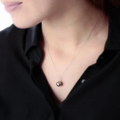 Collier Rebeca Or Blanc Perle De Culture De Tahiti Et Oxyde