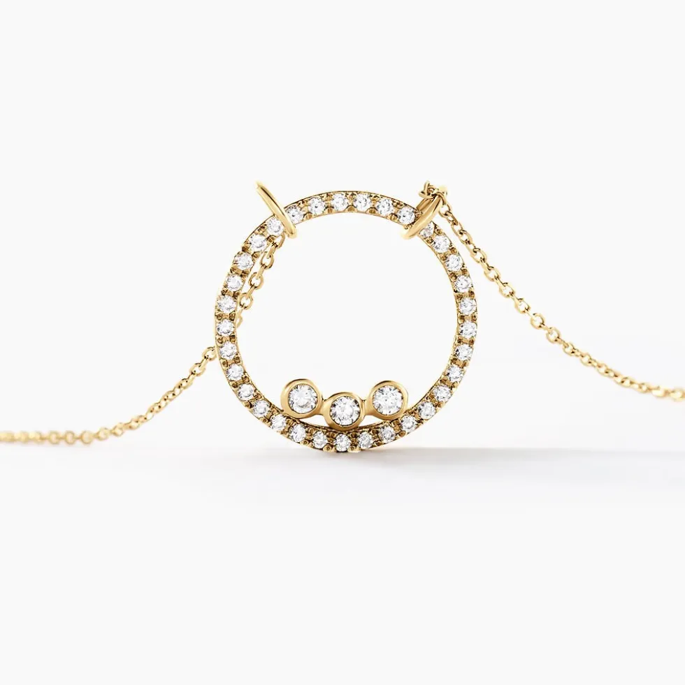 Collier Rodica Or Jaune Oxyde De Zirconium