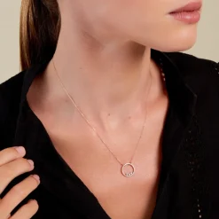 Collier Rodica Or Jaune Oxyde De Zirconium