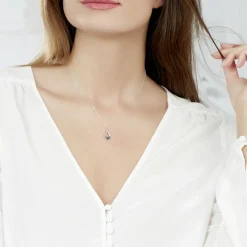 Collier Romanne Or Blanc Diamant