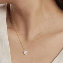 Collier Rosaline Or Jaune Oxyde De Zirconium