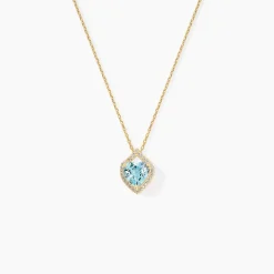 Collier Rosaline Or Jaune Topaze Et Oxyde De Zirconium