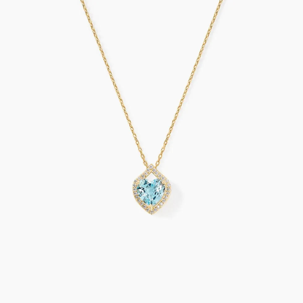 Collier Rosaline Or Jaune Topaze Et Oxyde De Zirconium