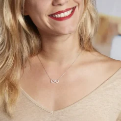 Collier Rowan Argent Blanc Oxyde De Zirconium