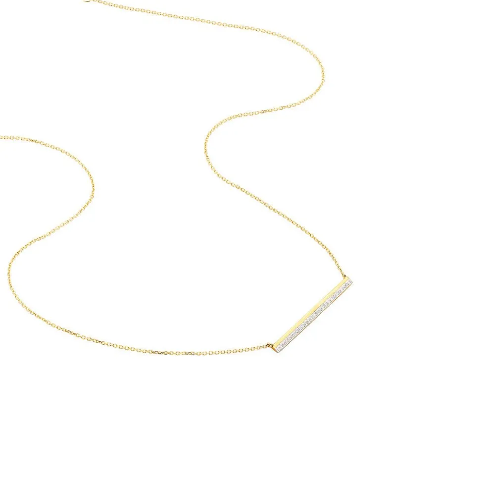 Collier Sahteene Or Jaune Diamant