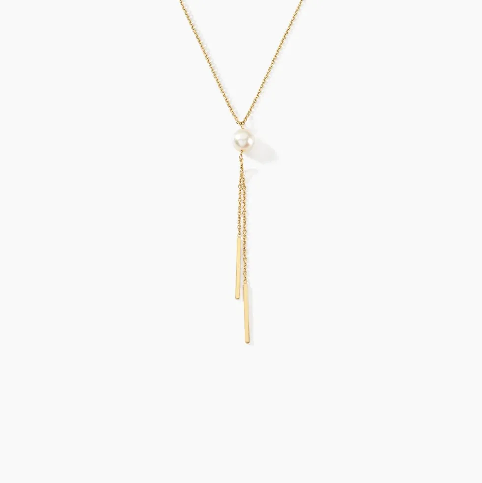Collier Salman Or Jaune Perle De Culture