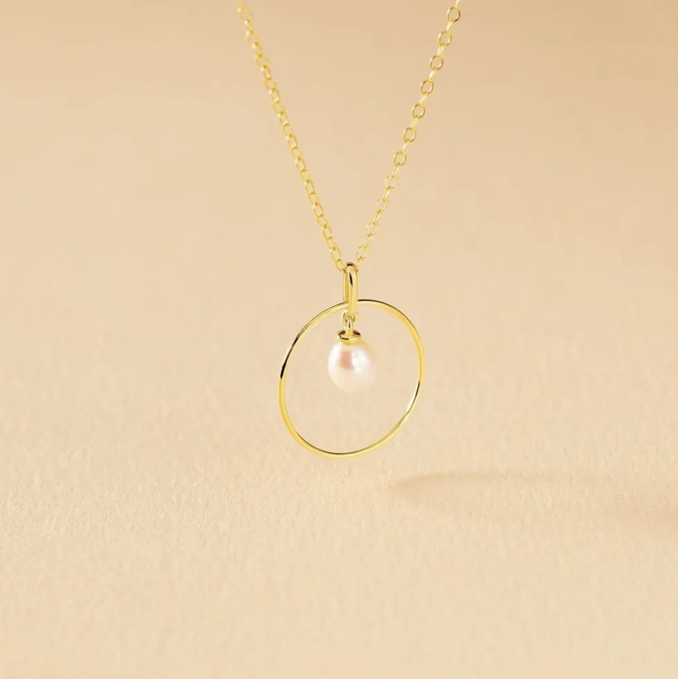 Collier Salvine Or Jaune Perle De Culture