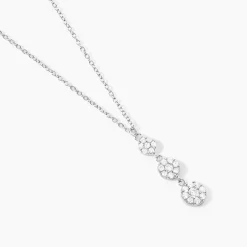 Collier Sandra Argent Blanc Oxyde De Zirconium