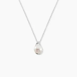 Collier Sasha Argent Blanc Perle De Culture Et Oxyde De Zirconium