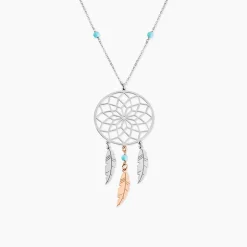 Collier Sautoir Misalie Argent Blanc
