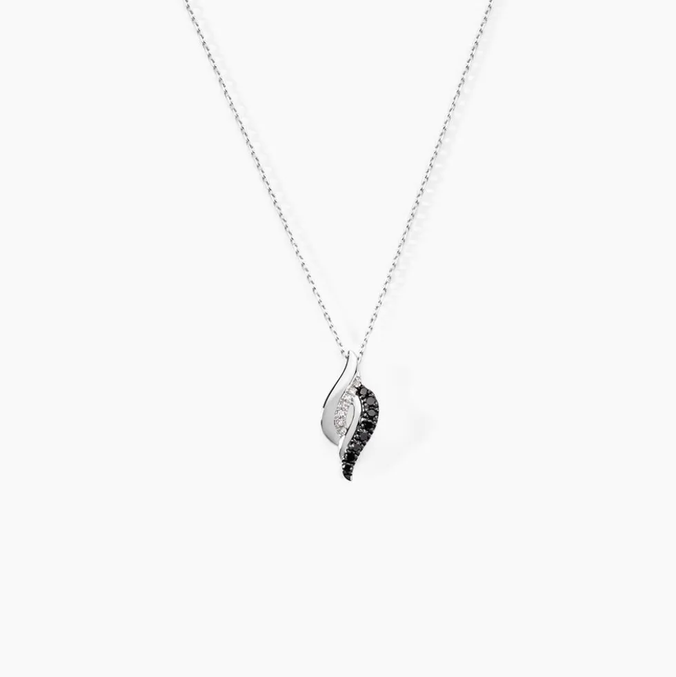 Collier Sculptural Or Blanc Diamant